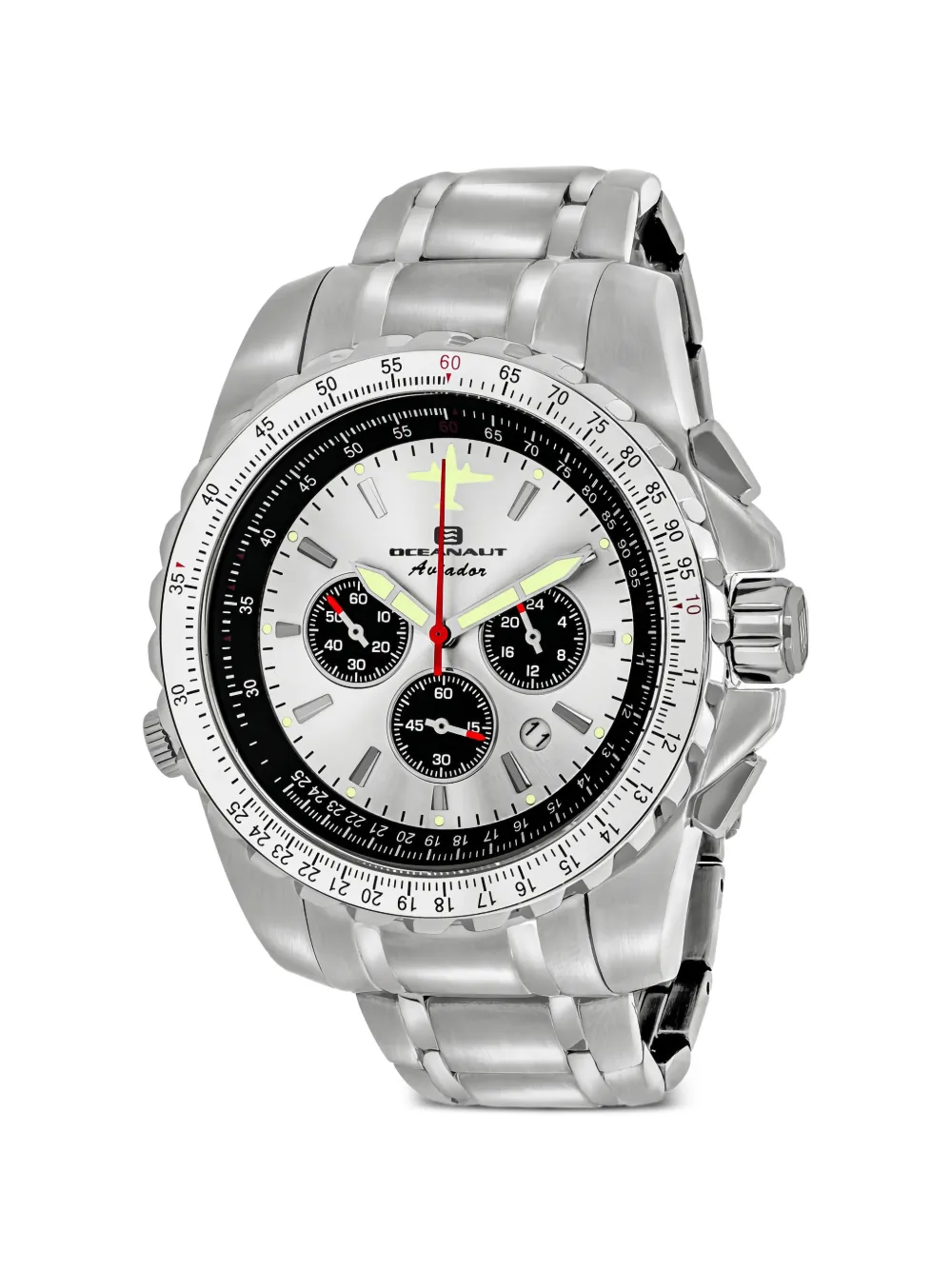 OCEANAUT Aviador Pilot 45mm watch - Argento