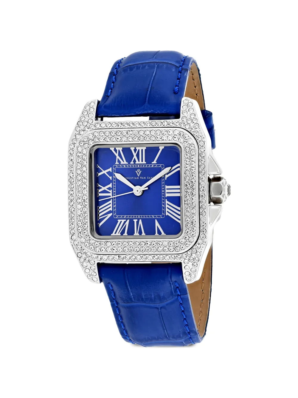 CHRISTIAN VAN SANT Radieuse crystal-embellished 41mm watch - Blu