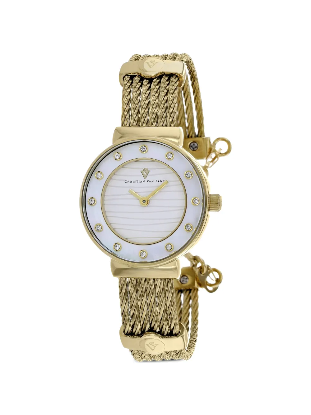 CHRISTIAN VAN SANT Cavo cable-link 28mm watch - Silber