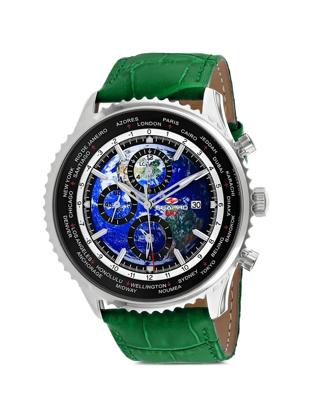 SEAPRO Meridian World Timer GMT 47mm watch - Blu