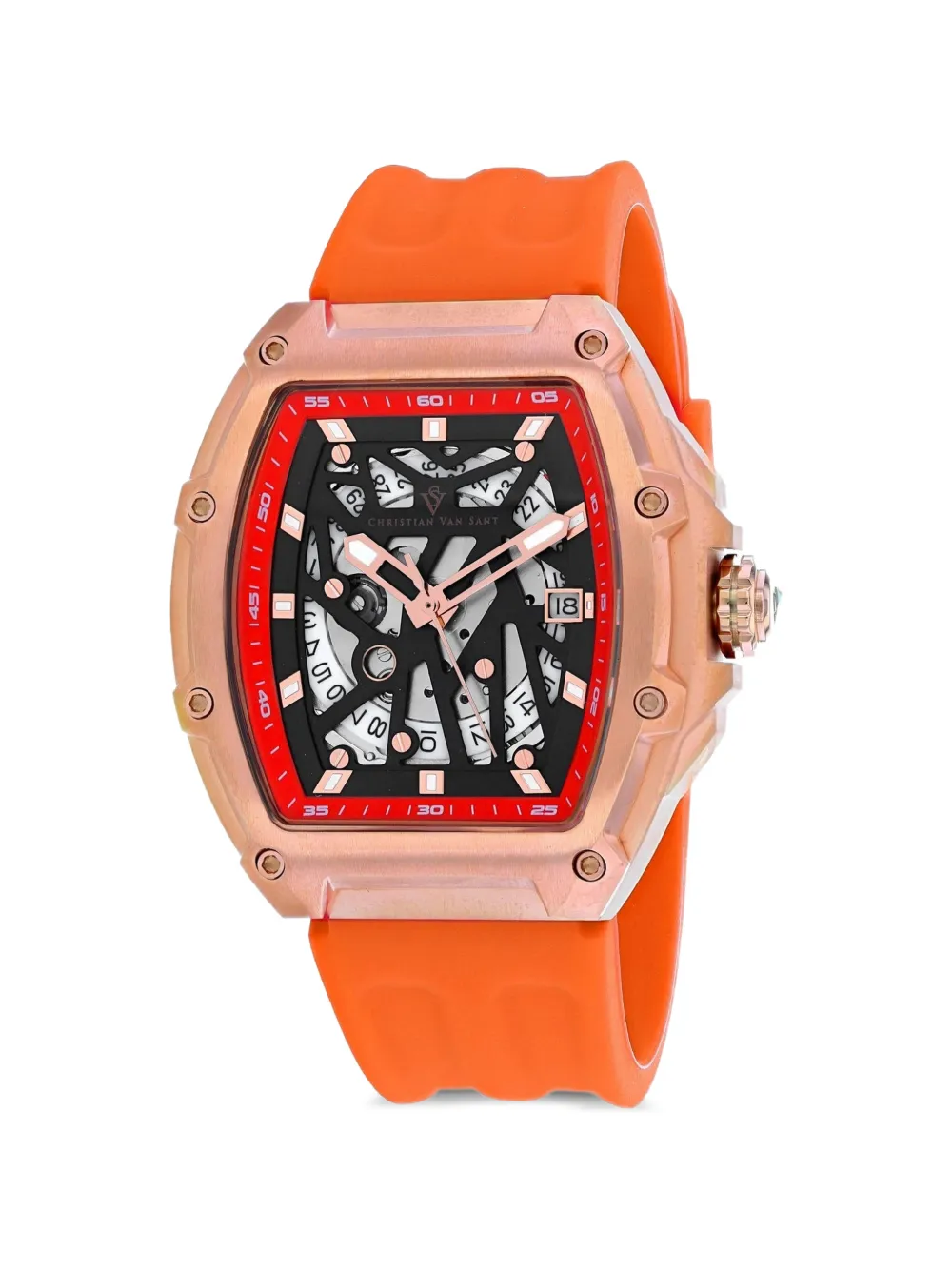 CHRISTIAN VAN SANT Odyssey skeleton 50mm watch - Nero