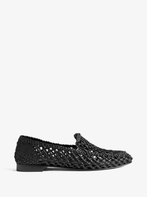Le Monde Beryl woven leather loafers