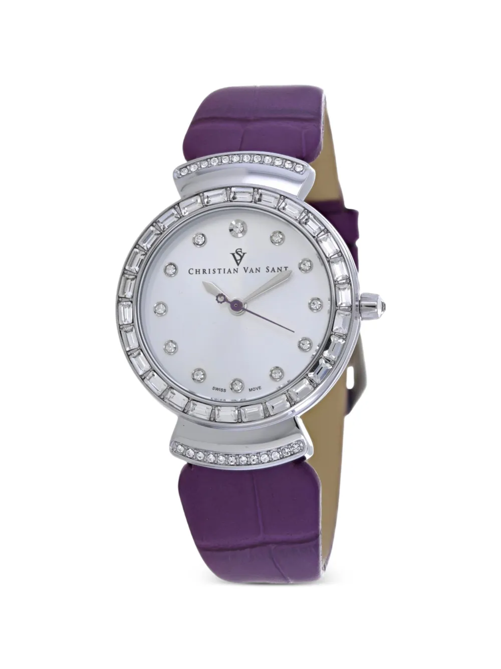 CHRISTIAN VAN SANT Nova crystal 34mm watch - Weiß