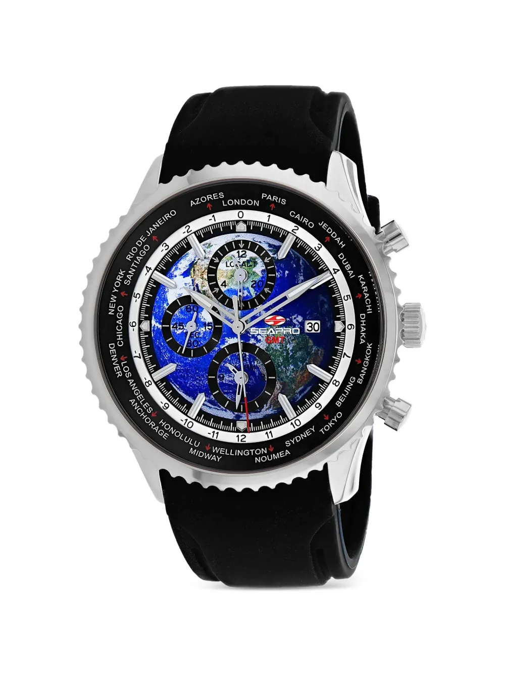 SEAPRO Meridian World Timer GMT 47mm watch - Blu