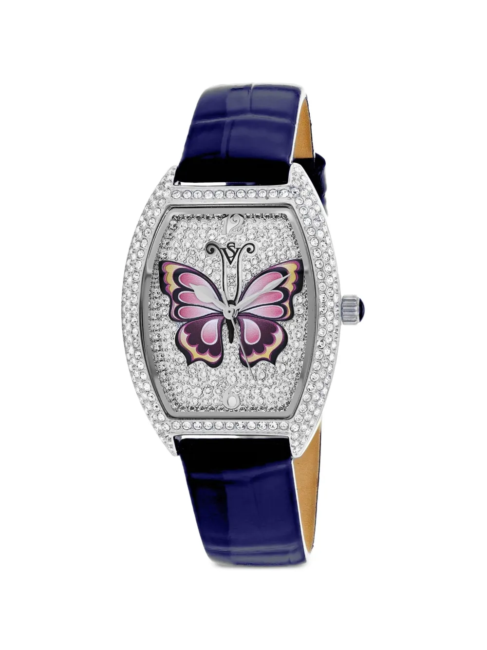 CHRISTIAN VAN SANT Papillon crystal-embellished 36mm watch - Argento