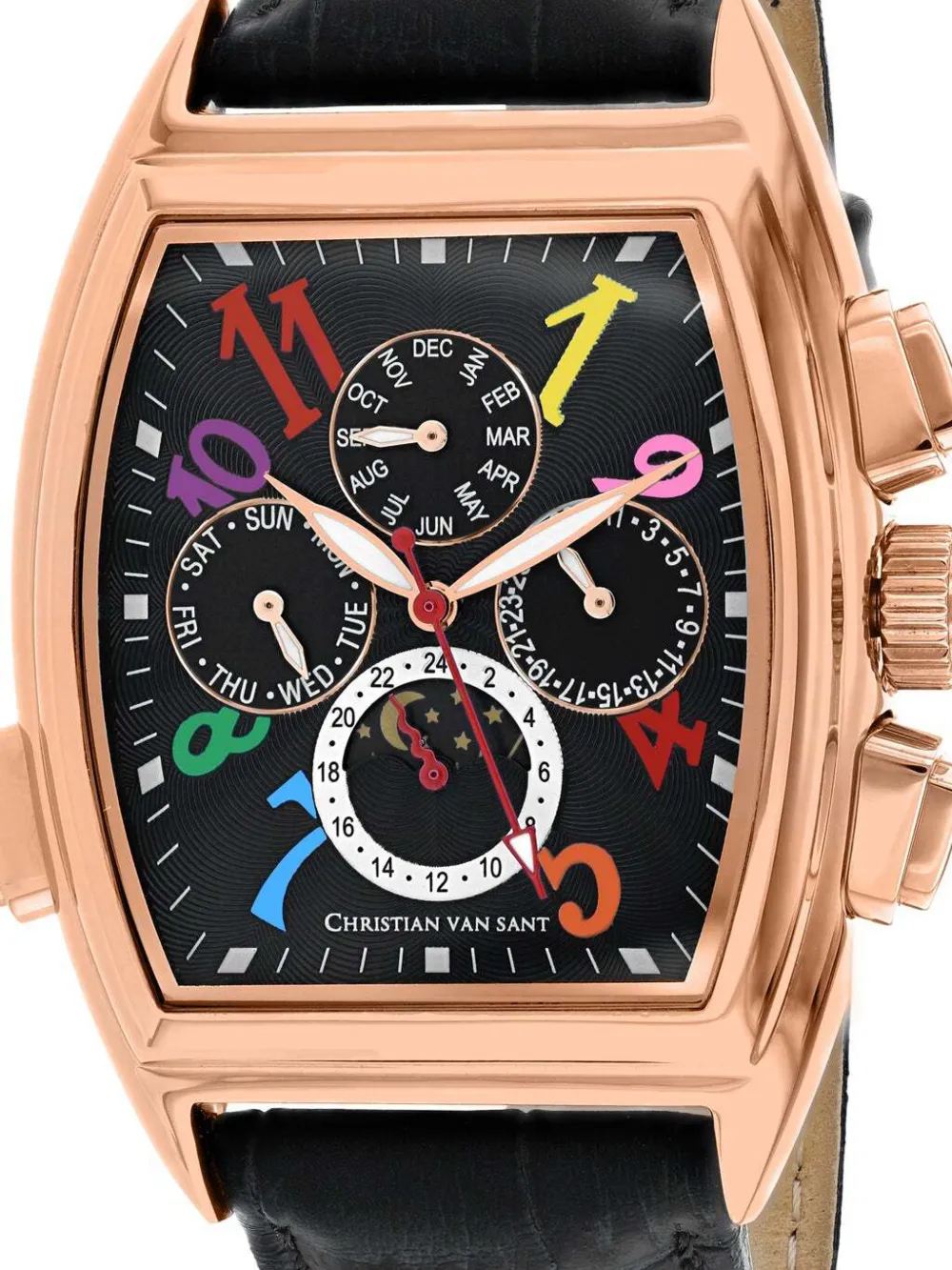  Christian Van Sant Montre Grandeur 45 Mm - Noir 