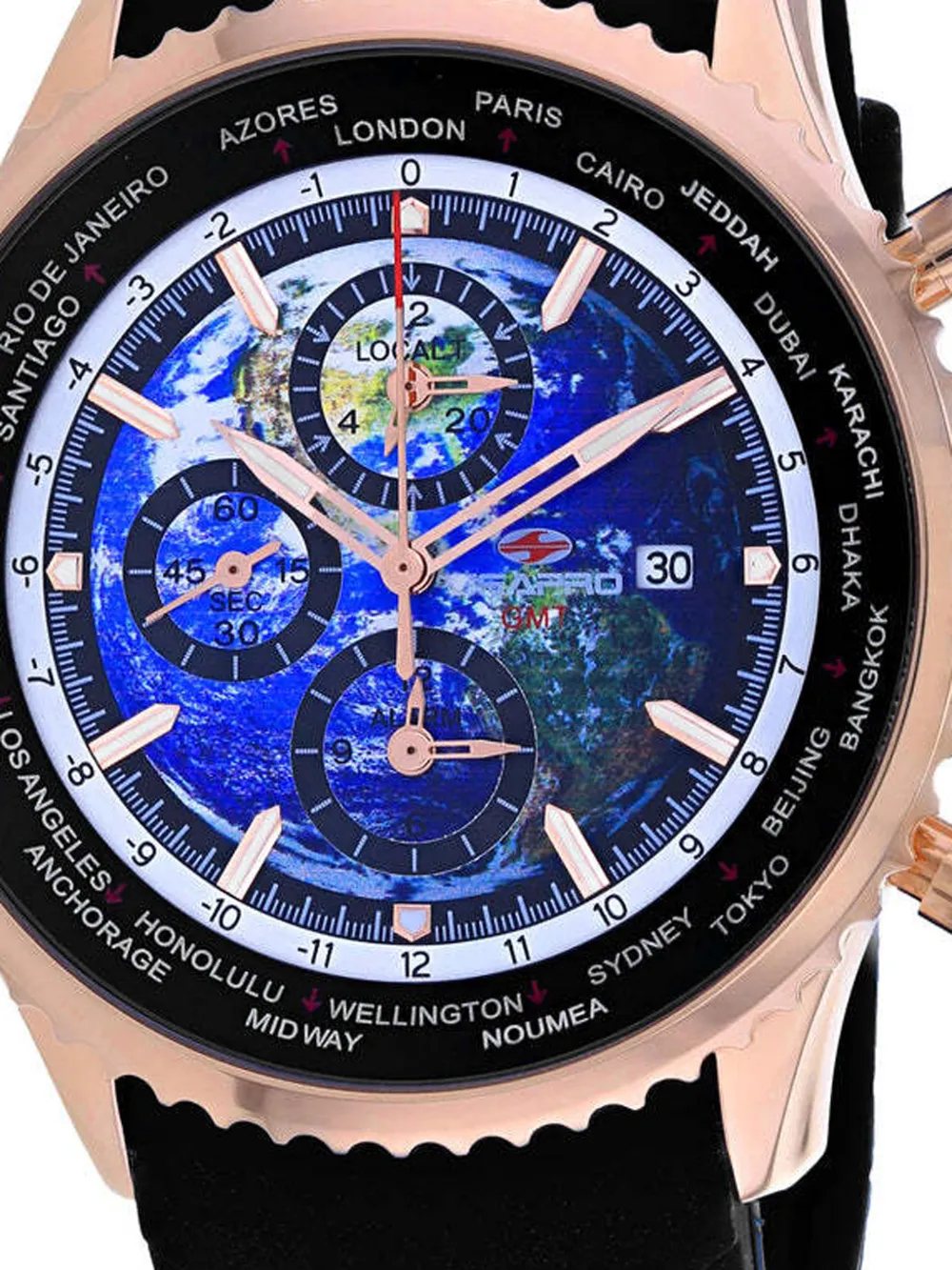  Seapro Montre Meridian World Timer 47 Mm - Bleu 