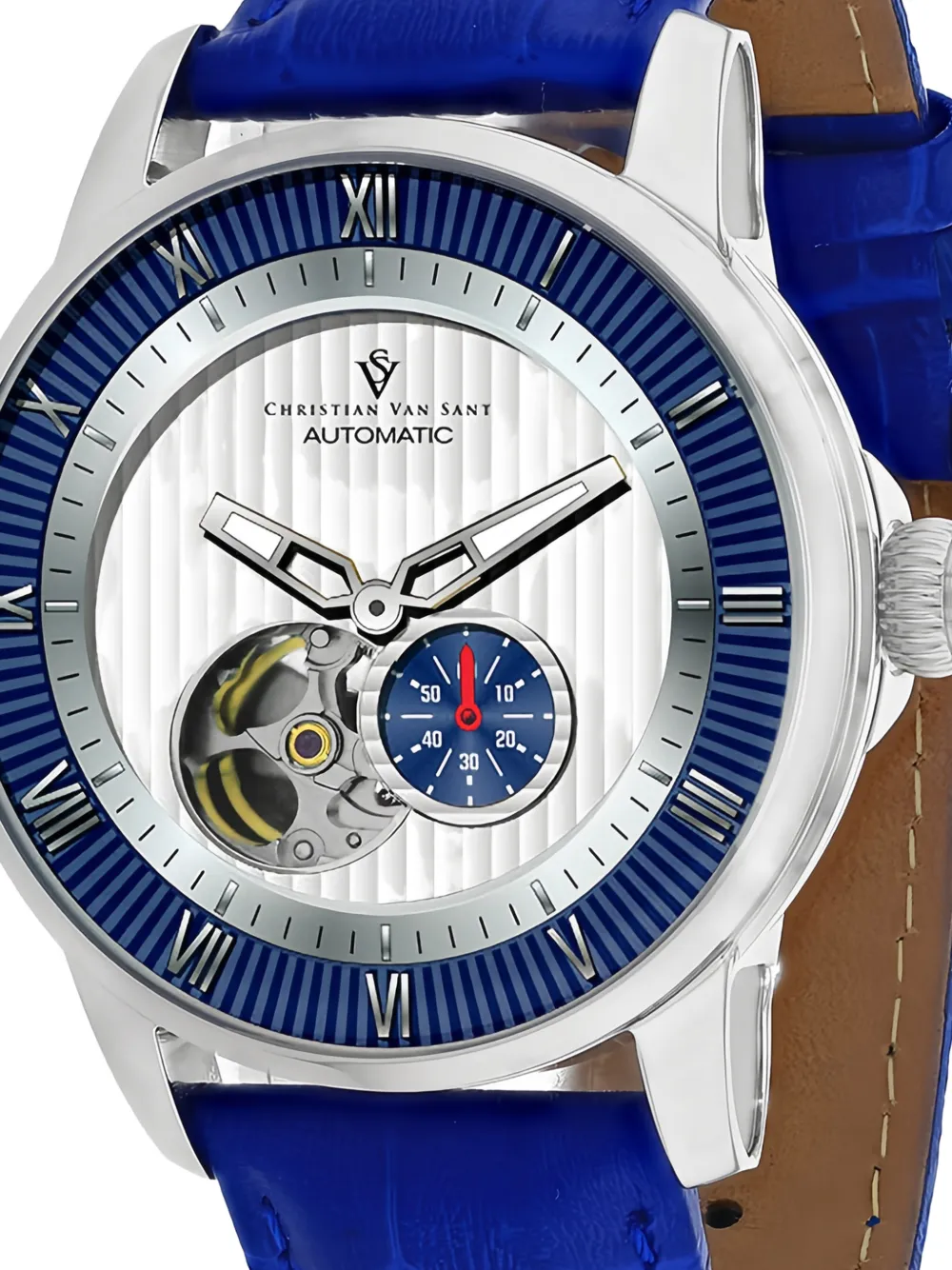  Christian Van Sant Montre Viscay 42 Mm à Cœur Ouvert - Blanc 