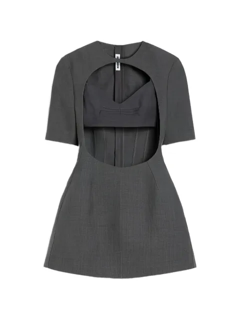 Jil Sander twill cut-out mini dress