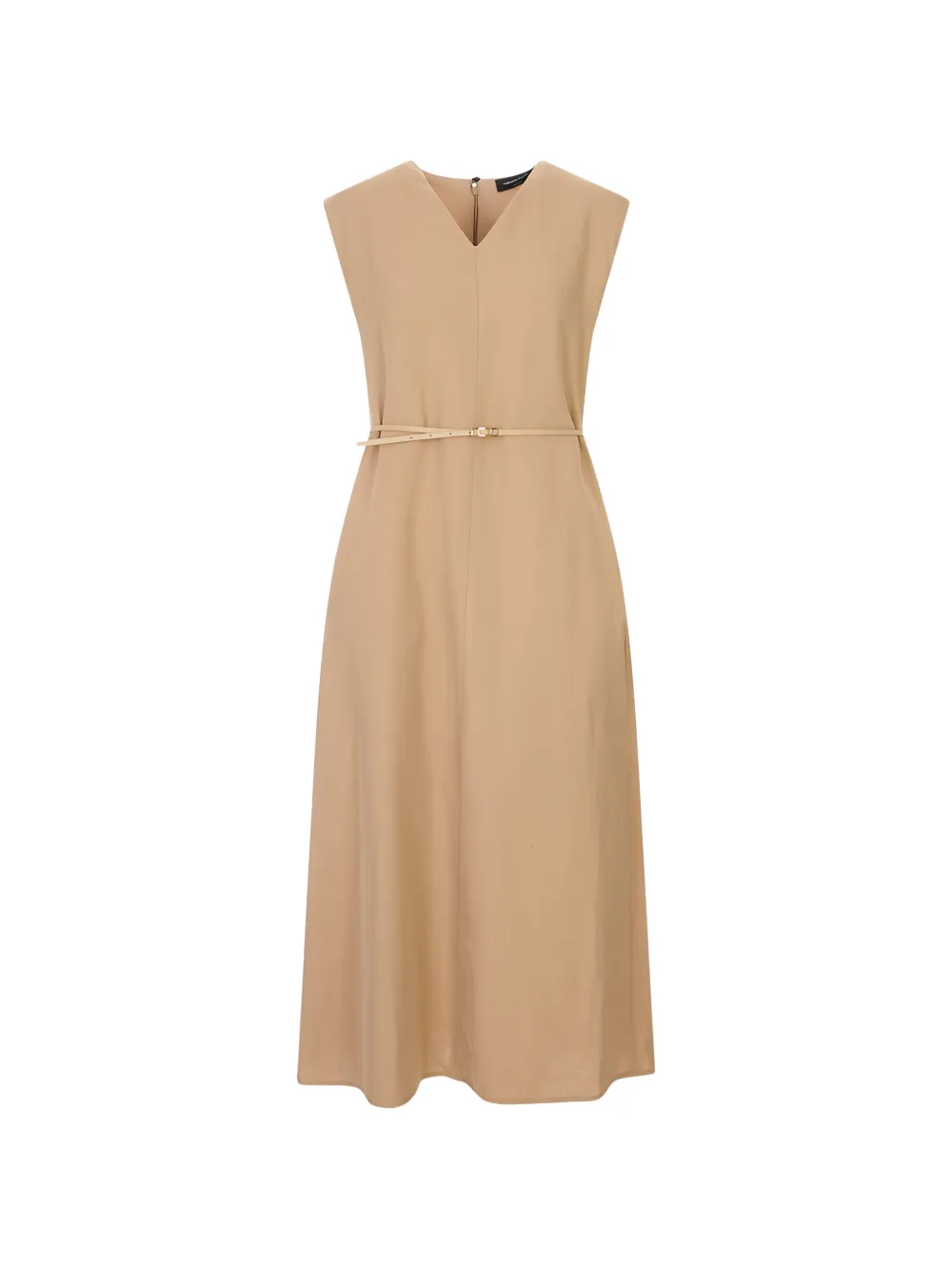 Fabiana Filippi belted V-neck dress - Nude