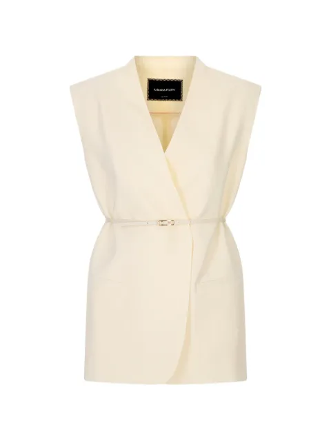Fabiana Filippi belted sleeveless jacket