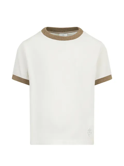 Eleventy Kids contrast-trim T-shirt