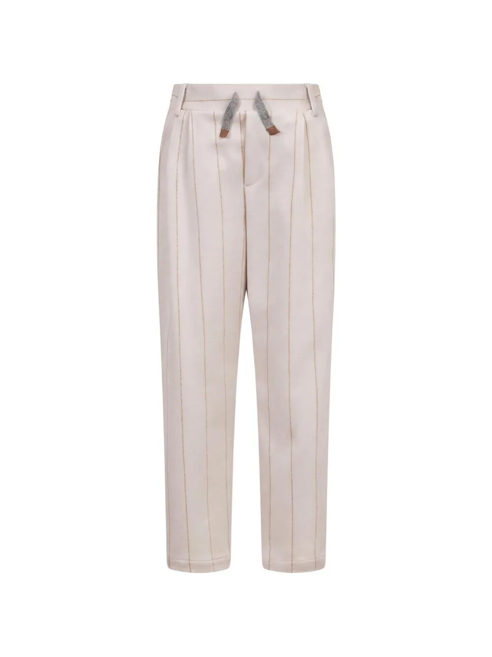 Eleventy Kids Pantaloni gessati con coulisse - Toni neutri