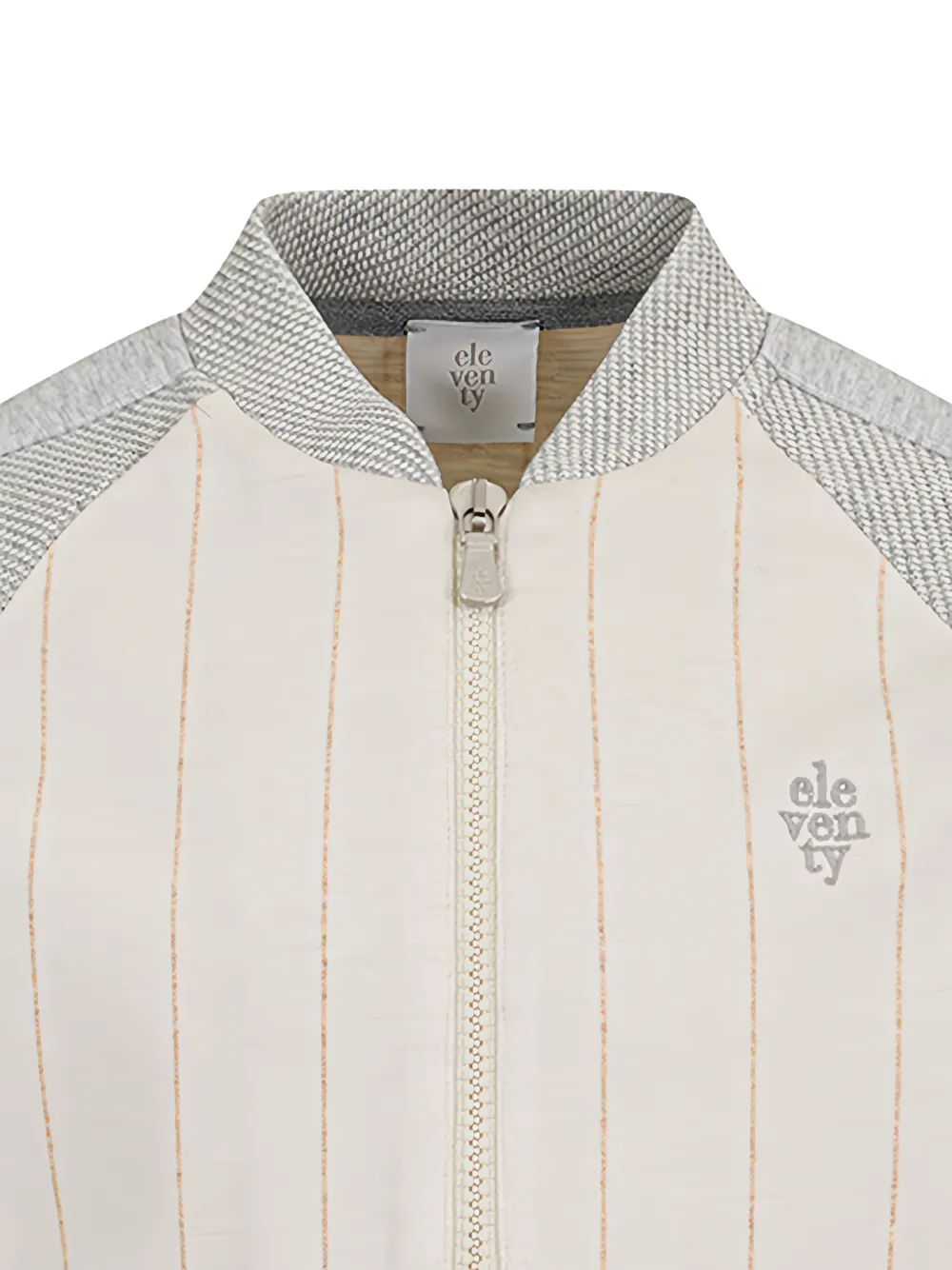 Eleventy Kids Jack met raglan mouwen en krijtstreep Beige