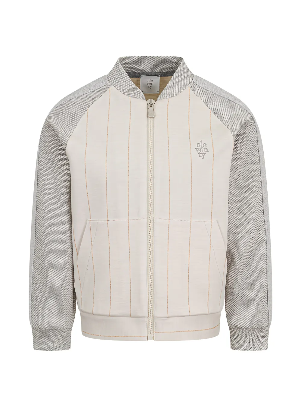 Eleventy Kids pinstripe raglan-sleeve jacket - Toni neutri