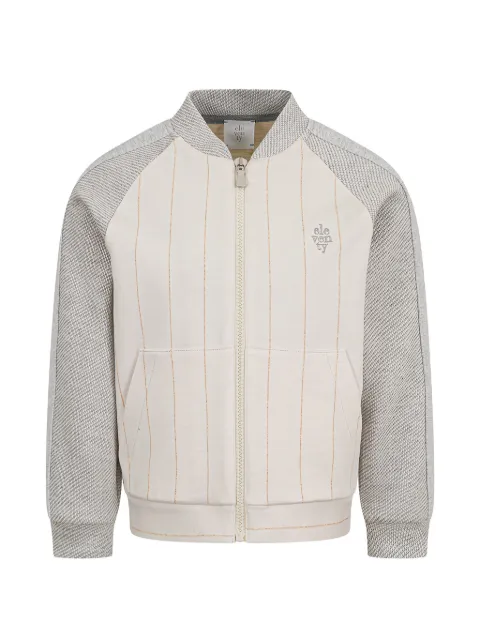 Eleventy Kids pinstripe raglan-sleeve jacket