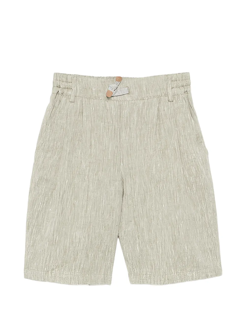 Eleventy Kids' Pleated Drawstring Shorts In Neutral