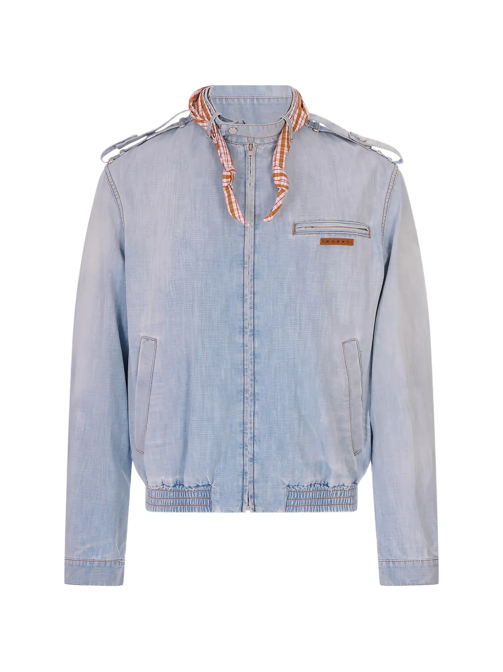 Marni epaulette-detail zip-up jacket - Blu