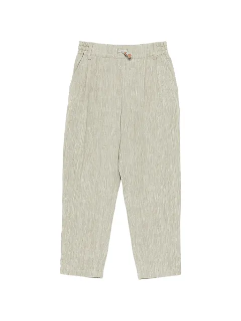 Eleventy Kids pantalones plisados con cordones en la pretina