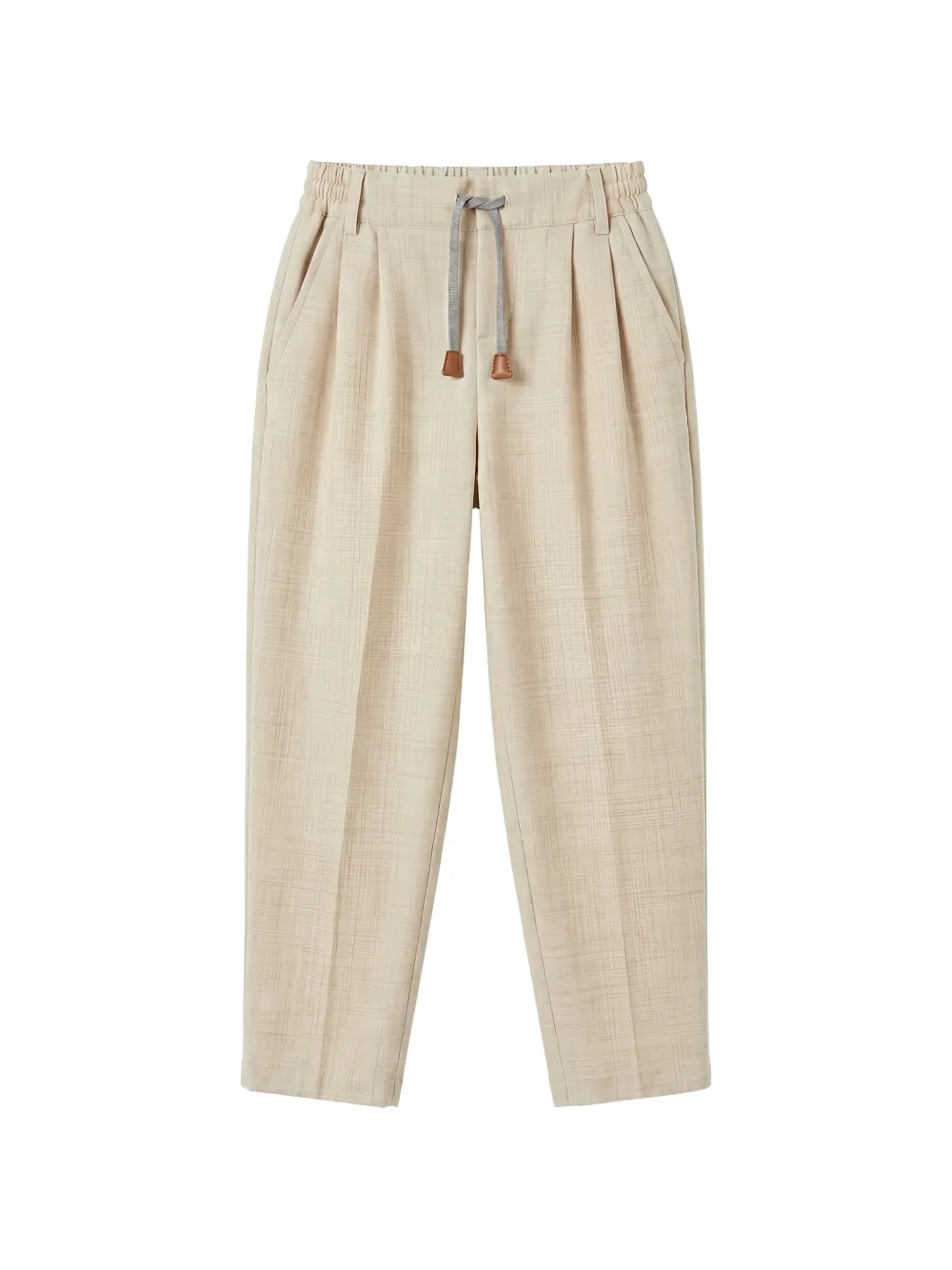 Eleventy Kids pleated drawstring trousers - Toni neutri