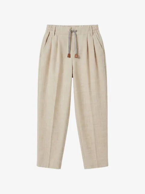 Eleventy Kids pantalon plissé à lien de resserrage