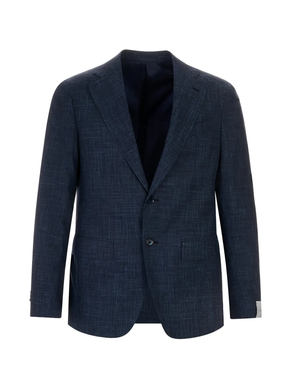 Caruso Aida cross-hatch single-breasted blazer - Blu