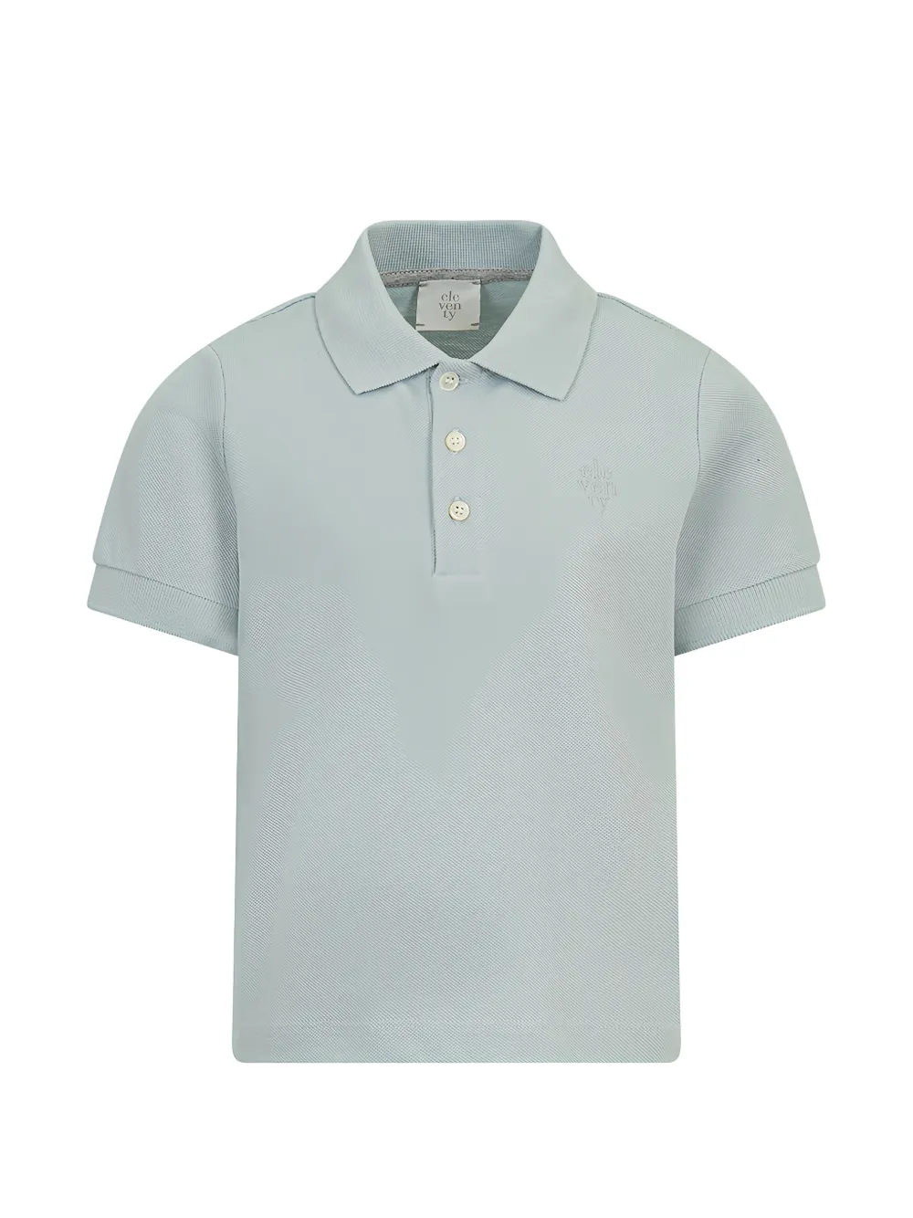 Eleventy Kids' Short Sleeve Polo Shirt In Blue