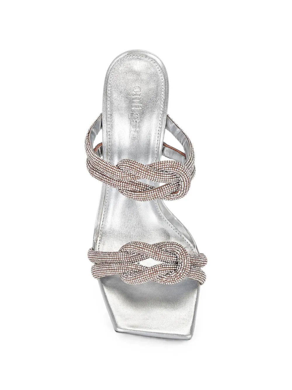 Cult Gaia Rainne knotted crystal-embellished sandals Grijs