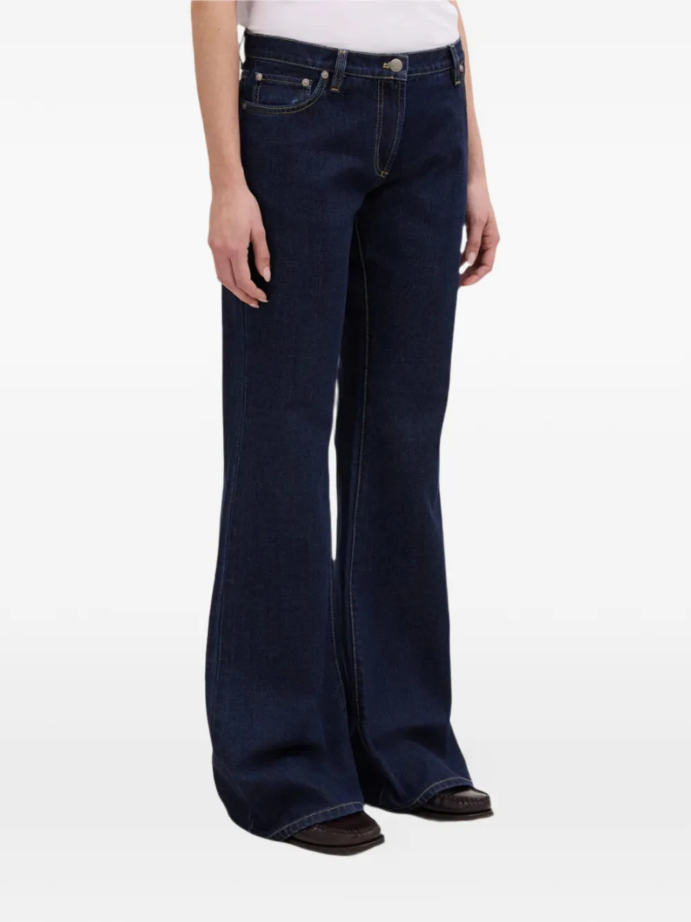 ASPESI Jeans met contrasterende stiksels Blauw