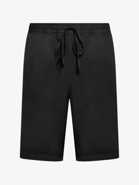 120% Lino bermudas con cordones en la pretina
