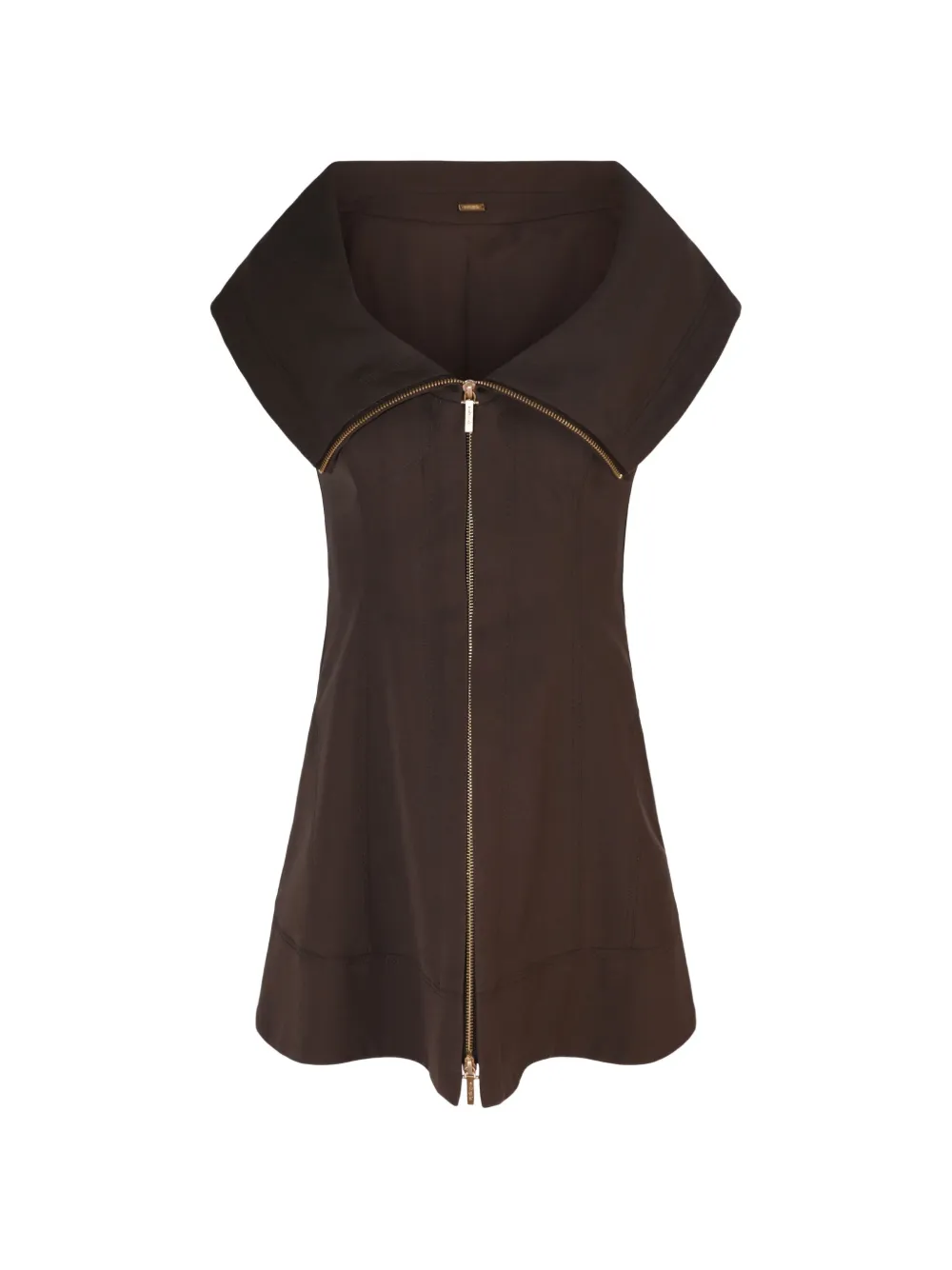 Cult Gaia Avie zip-up mini dress - Brown