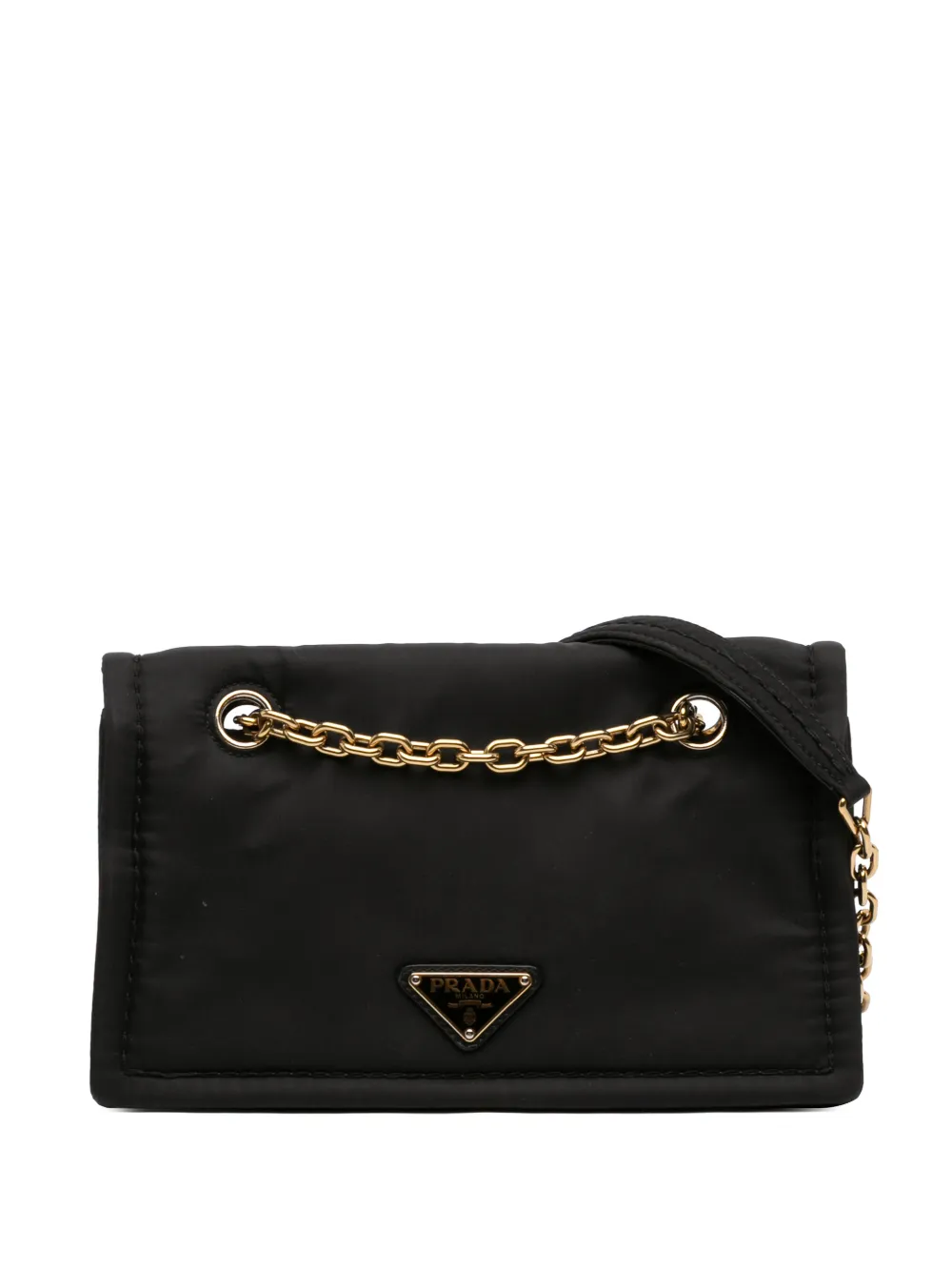 Prada Pre-Owned 2013-2026 Tessuto Chain Flap crossbody bag - Nero