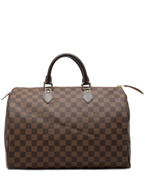 Louis Vuitton Pre-Owned Damier Ebene Speedy 35 boston taske fra 2012