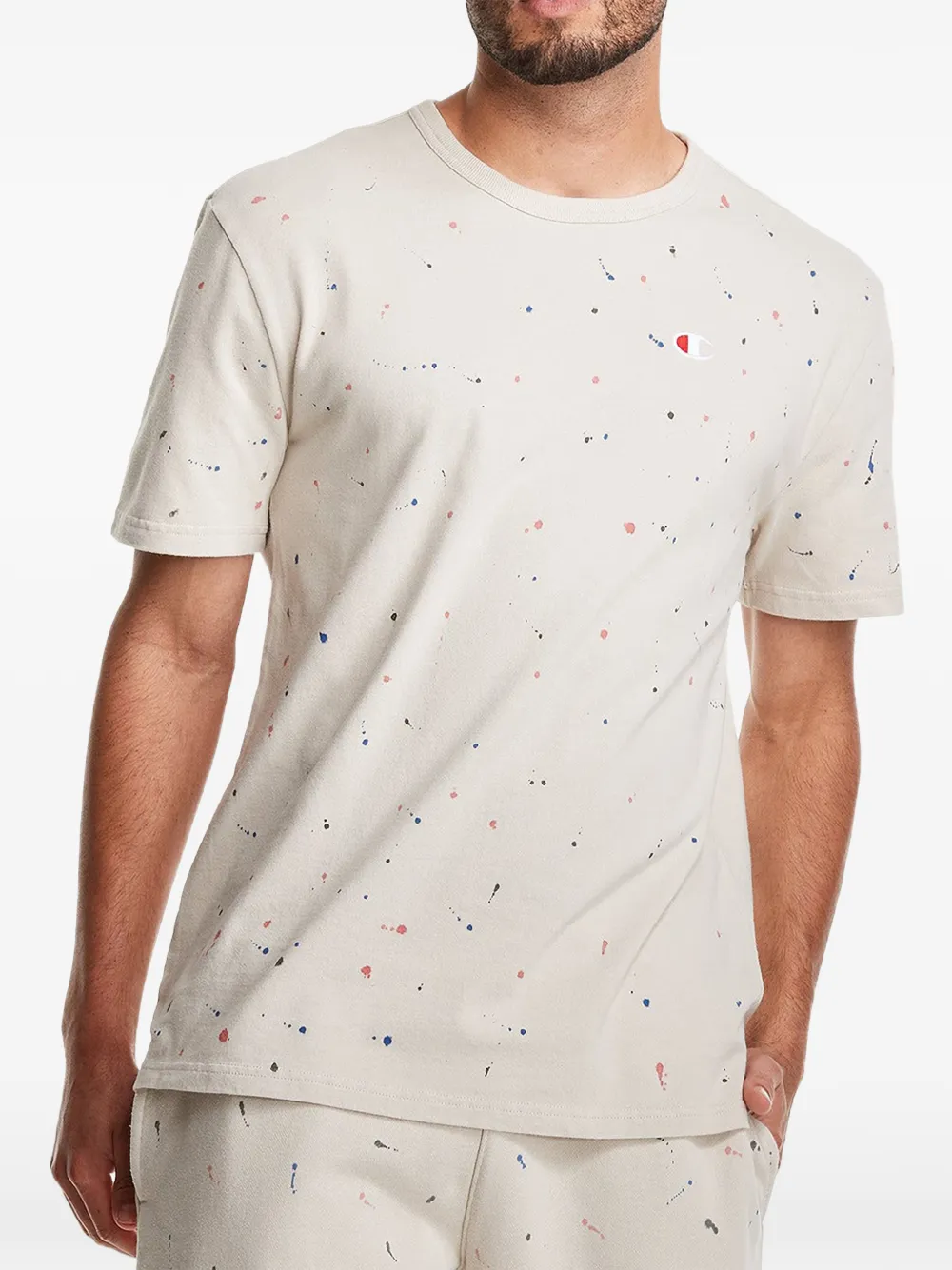 Champion Heritage paint-splatter T-shirt - Nude
