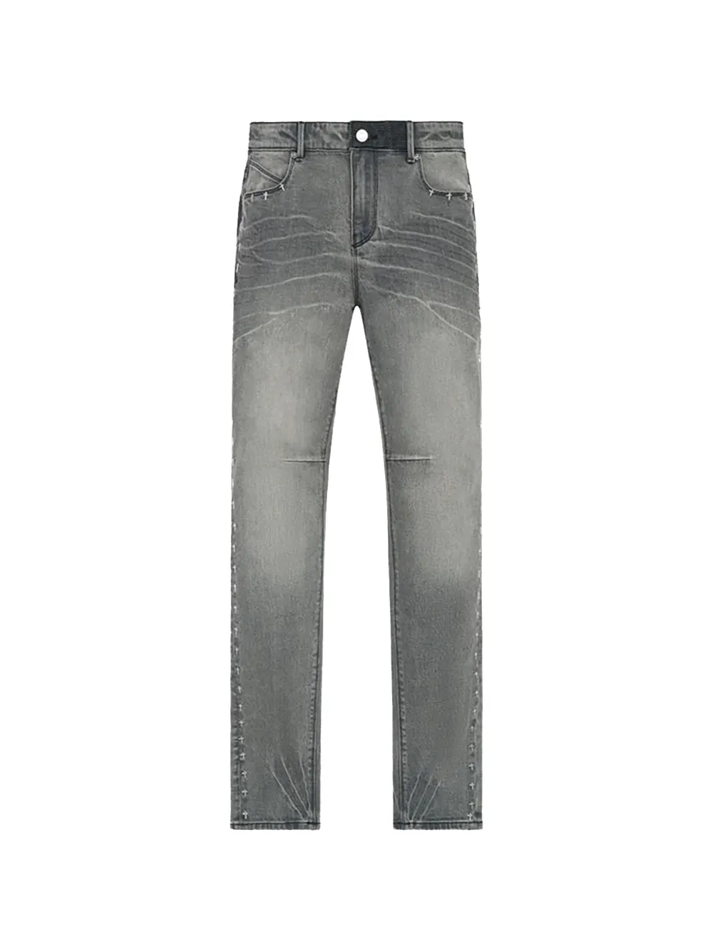 RTA Bryant cross-stitch skinny jeans - Grigio