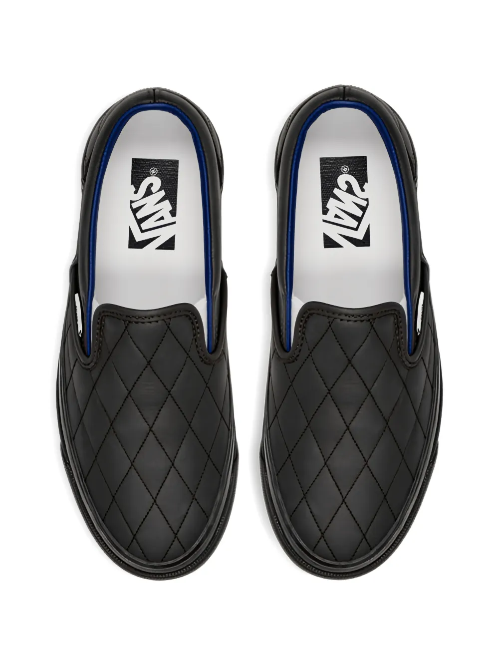 Vans LX Classic Slip-On 98 quilted leather sneakers Zwart