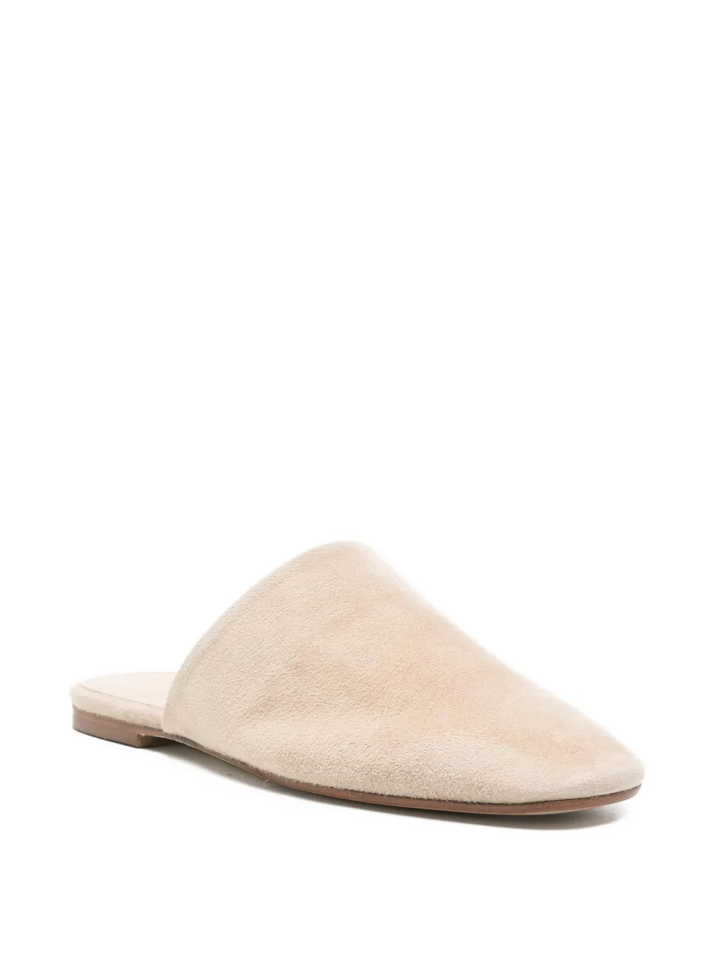 Aeyde Rega round-toe mules Beige