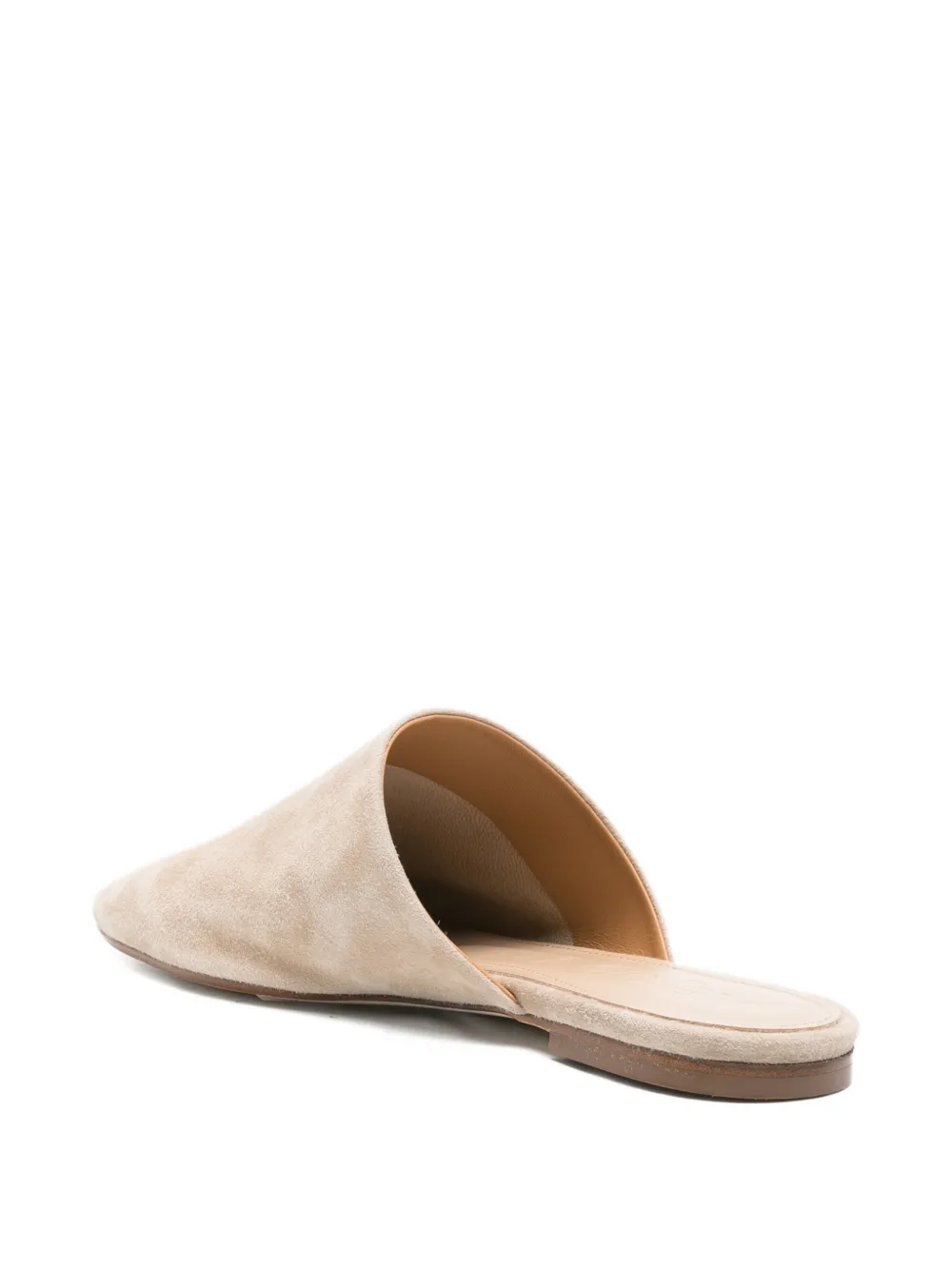Aeyde Rega round-toe mules Beige