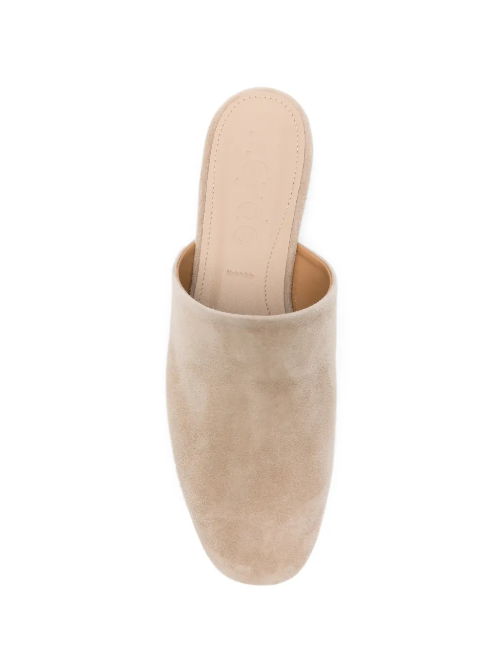 Aeyde Rega round-toe mules Beige