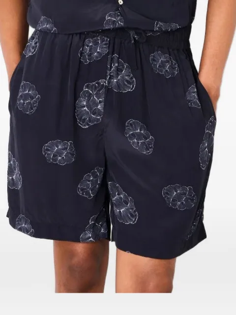 Officine Generale floral-print drawstring shorts