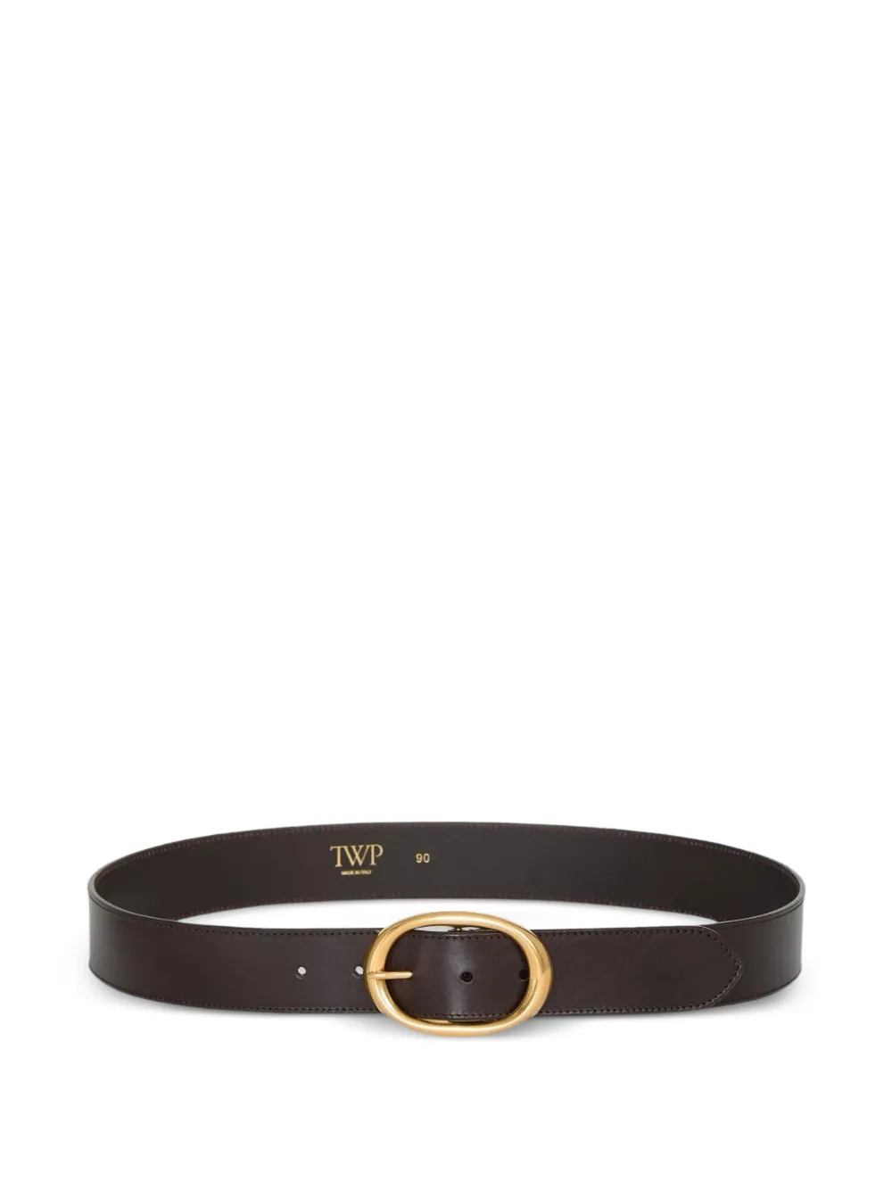TWP Dakota oval-buckle belt - Braun