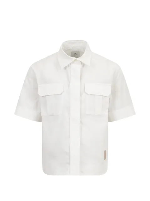 Eleventy Kids short-sleeve flap-pocket shirt