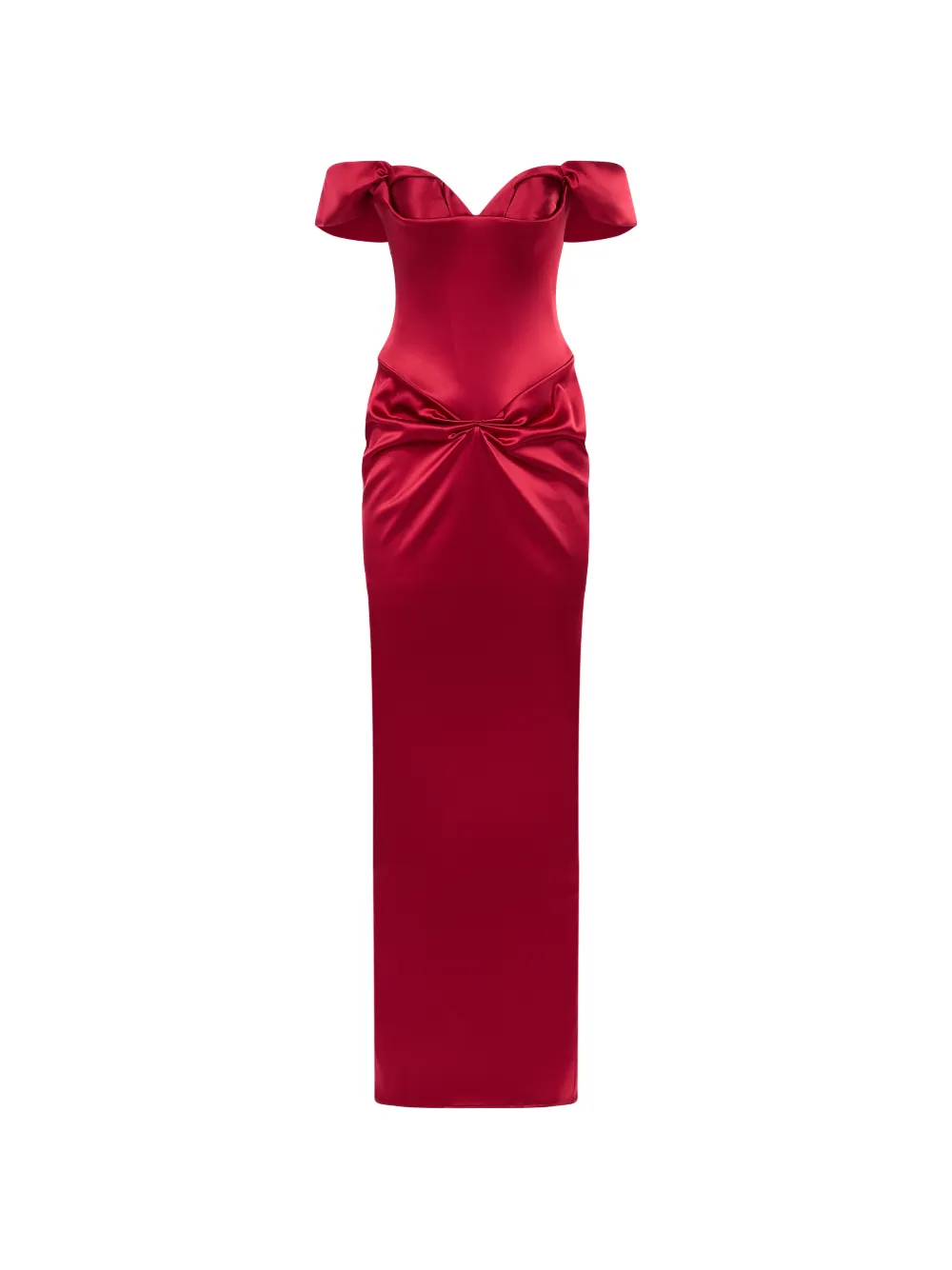 ARAFTU off-the-shoulder gathered dress - Rot