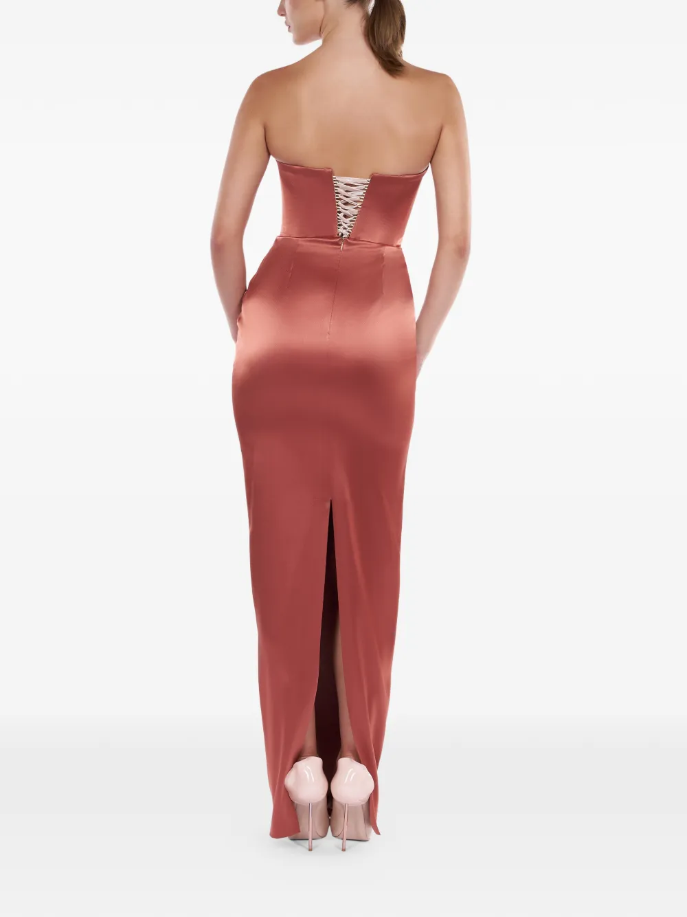 ARAFTU Strapless jurk Bruin