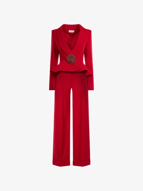 ARAFTU peplum crystal-embellished jumpsuit