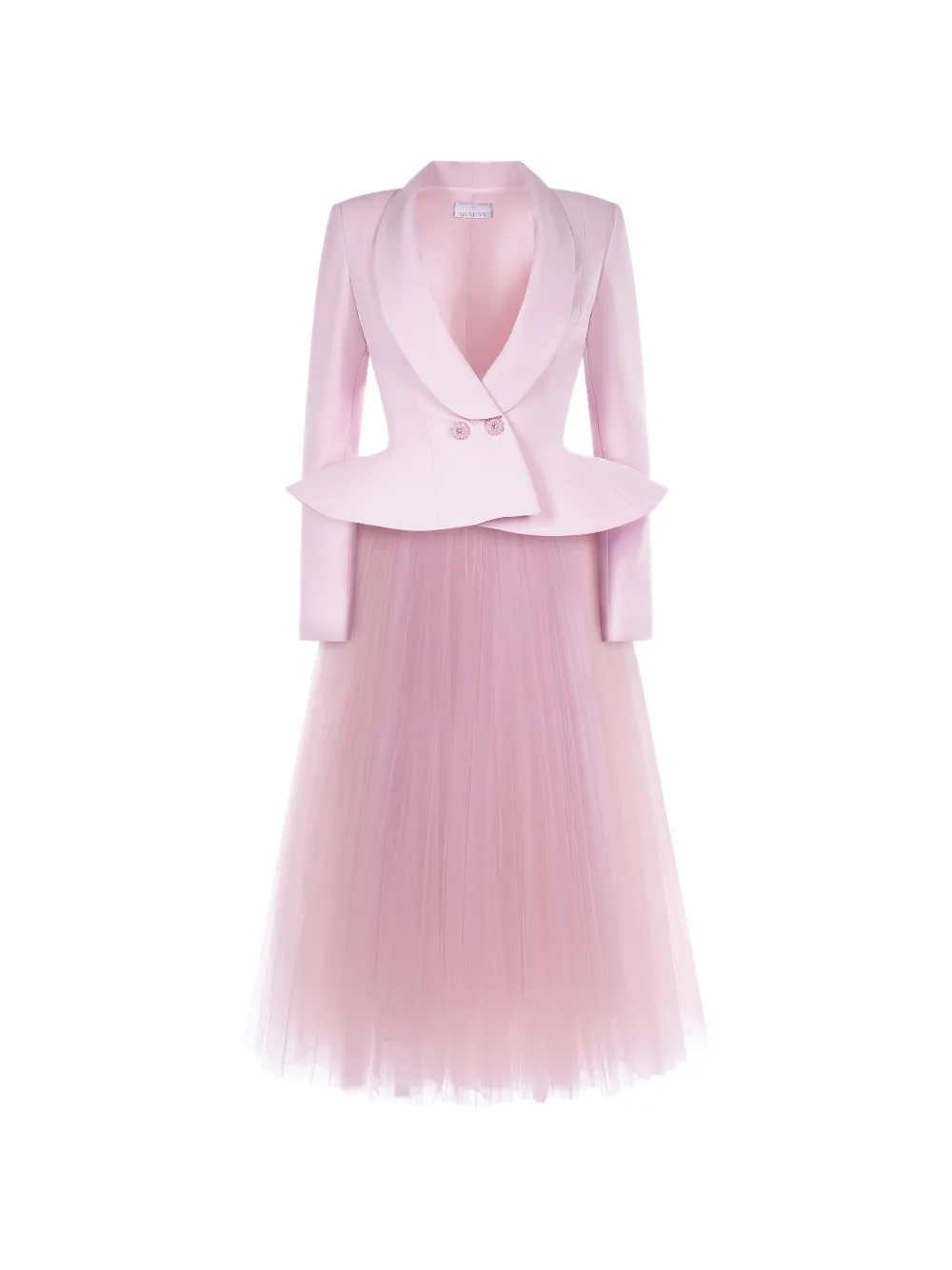 ARAFTU peplum tulle-skirt dress - Rosa