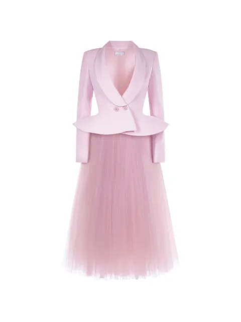 ARAFTU peplum tulle-skirt dress