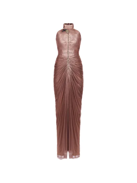 ARAFTU crystal-embellished ruched dress