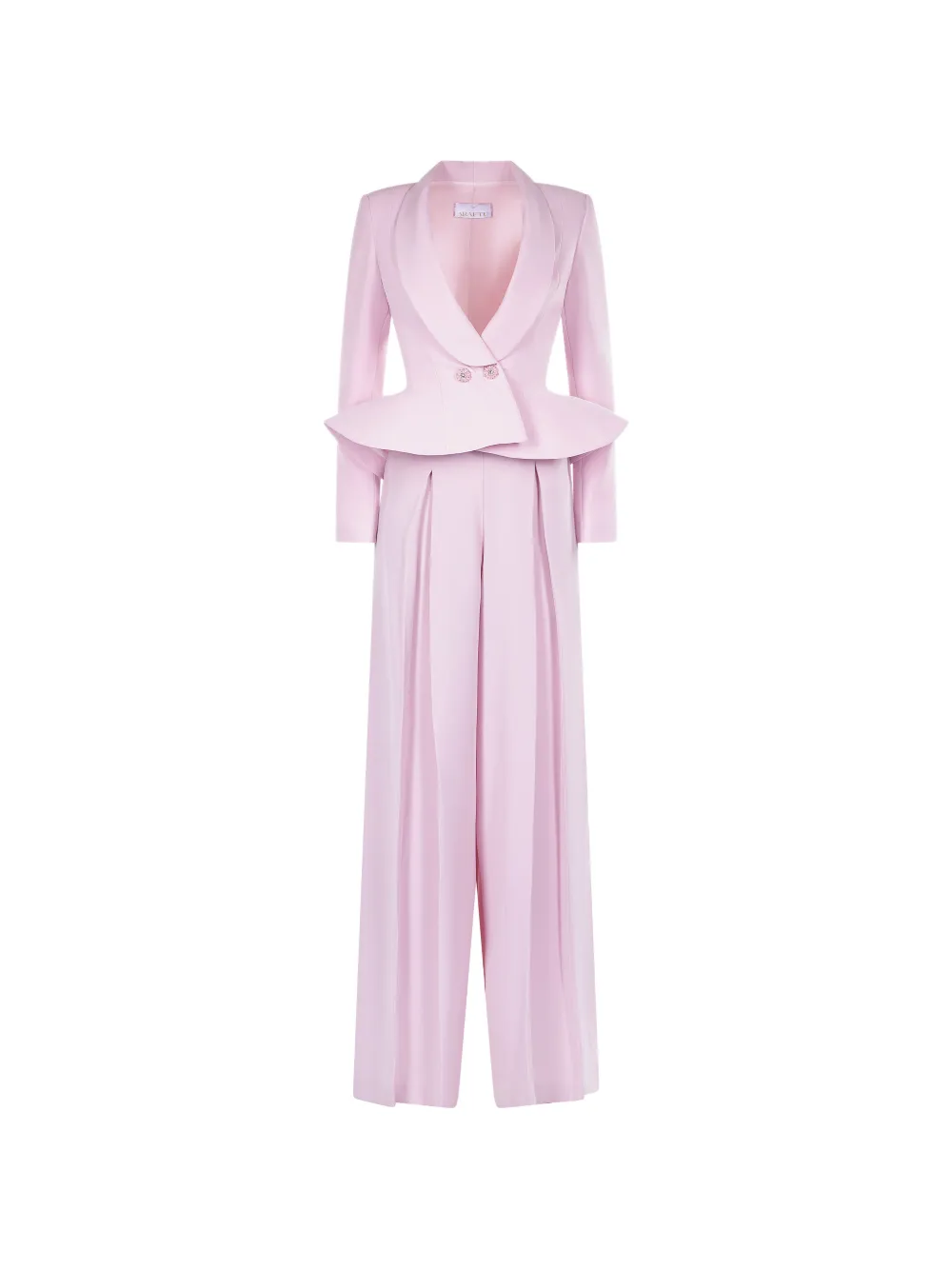 ARAFTU peplum-hem double-breasted jumpsuit - Rosa