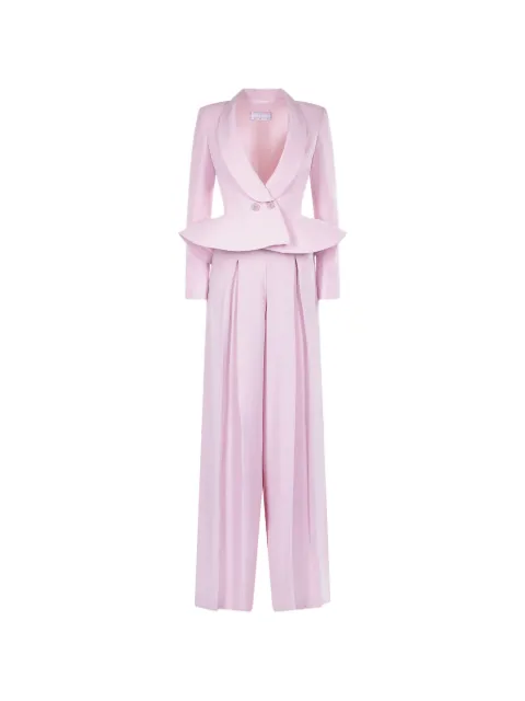 ARAFTU peplum-hem double-breasted jumpsuit